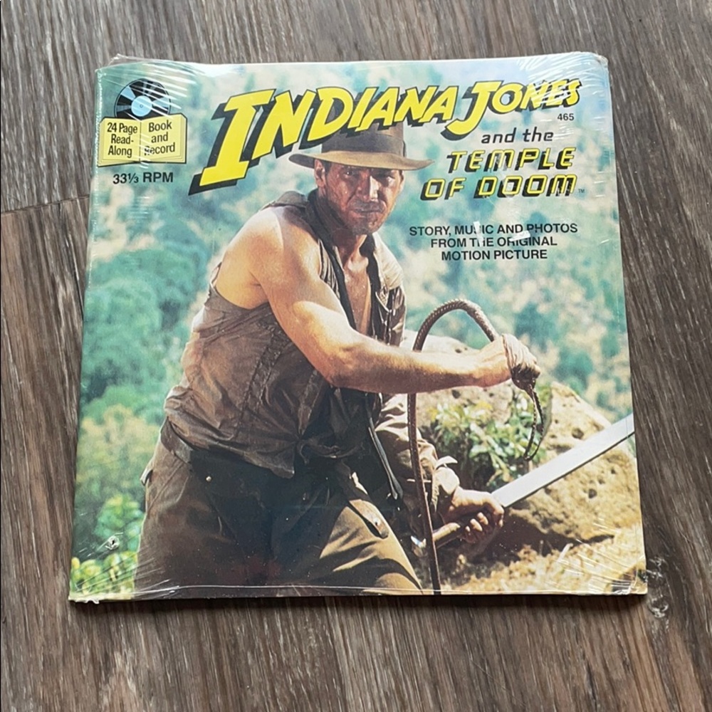 Vintage Indiana Jones Read along book Record NEW